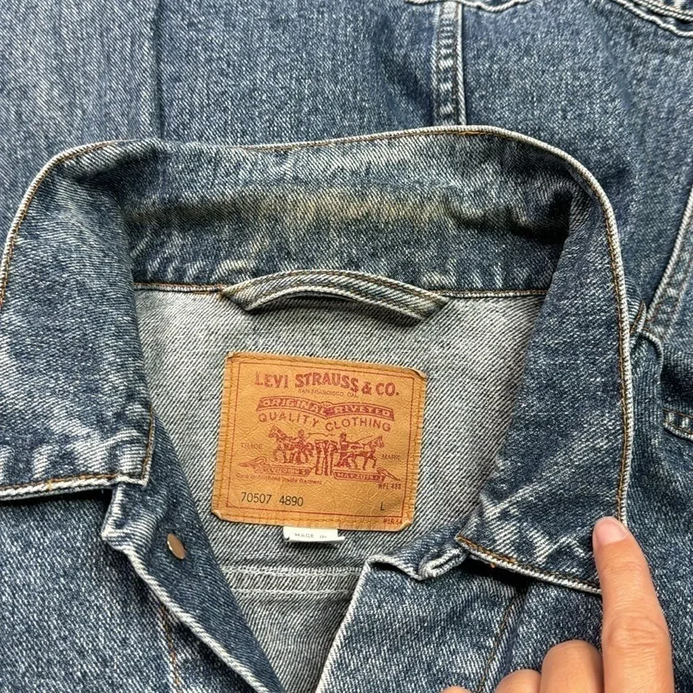 Levi Strauss 70507 4890 Denim Trucker Rancher Jacket Large